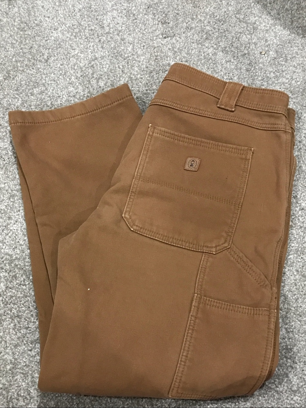 Coleman Men's Cargo Work Pants in Caramel Brown